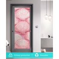 thumbnail image 5 of Window Privacy Film Pink Shell Coastal Stained Glass Window Film Decorative Sun Block Window Cover Nautical Ocean Summer Beach Window Clings Static Adhesive Sticker for Bathroom 35.4"x78.7", 5 of 7