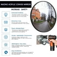 thumbnail image 6 of 12" Acrylic Convex Mirror – Adjustable Wide Angle View Traffic Mirror for Enhanced Security Coverage in Rooms, Offices, Warehouses, Parking Lots, and Addressing Corner Blind Spot Areas, 6 of 7
