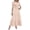 Beige, variant on Women Casual Summer Dresses Spring Crew Neck Ruffle Short Sleeve Smocked Floral Boho Flowy Maxi Dress Clothes