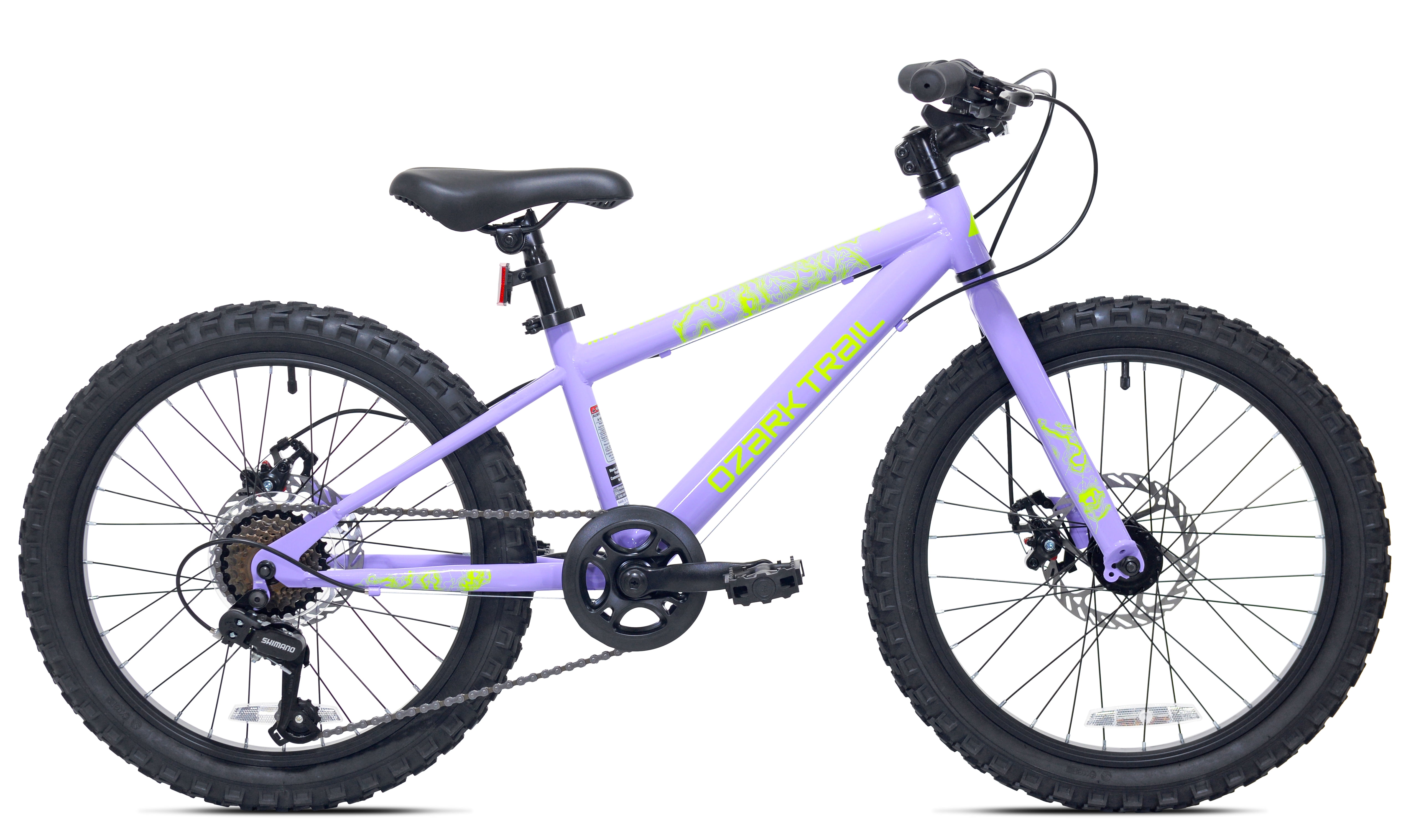 Ozark Trail 20" Mountain Bicycle, 7 Speed, Fits Rider 3'11"-4'4", Purple, Teen, Unisex, Online Only