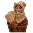thumbnail image 2 of oqasdz Warm and Cute Women's Hat Scarf Gloves Set 4 Piece Fall Winter Bundle for Cold Weather Comfortable Winter Hat, 2 of 4