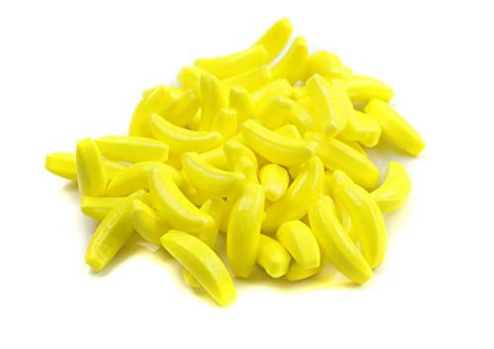 Bananarama Concord Hard Candy - 3 LB Resealable Stand Up Candy Bag (approx. 1950 pieces) - Classic Banana Shaped Candy - Yellow Banana Flavor - Bulk Candy for Vending Machines and Parties