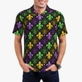thumbnail image 5 of Wukai Mardi Gras1 Men’s Polo Shirts,Quick-Dry Athletic Shirt,Classic Fit Shirts-Medium, 5 of 8