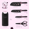 thumbnail image 5 of Meowkit 5-Piece Knife Set with Block, High Carbon Steel Extra Sharp Edge with Cat Paw Handle, 5 of 10