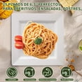 thumbnail image 4 of 50 platos de Vajilla de Platos Cuadrados,platos de plastico elegantes,Platos Elegantes Reutilizables para Fiesta,Incluye 25 Platos Grandes (25 cm) y 25 Platos medianos (16 cm),para fiestas y cenas, 4 of 4