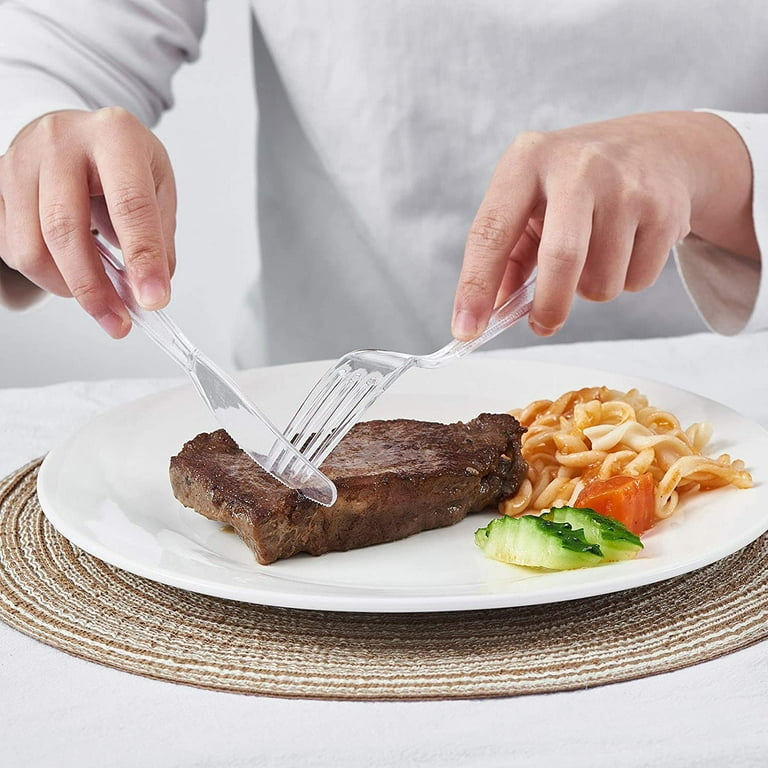 Plastic Knives - Clear Disposable Steak Knives