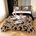 thumbnail image 3 of Manfei Minimalism Duck Camo King Size Comforter Sets, Camouflage Comforters King Size, Charcoal Gray, Black Reversible, 3-Piece, 1 Comforter and 2 Pillowcases, 3 of 7