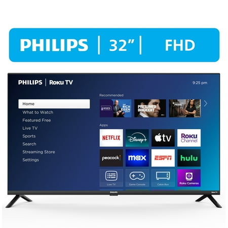 Philips 32" Class HD (720P) Smart Roku Borderless LED TV