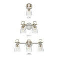 thumbnail image 3 of 1 Light Bath Vanity-Polished Nickel/Heritage Brass Finish Hinkley Lighting 51270Pn, 3 of 10