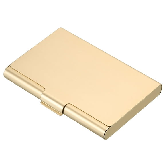 Professional Business Card Holder Aluminum Pocket Credit Card Case, Gold