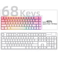 thumbnail image 4 of MageGee MK-BOX 65% Mechanical Keyboard, 68 Keys RGB Backlit Compact Keyboard with Gradient Side-Printed Keycaps, Detachable USB-C Cable, Red Switch - Pink White, 4 of 11