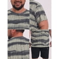thumbnail image 7 of DARING DIVA Men's Big Tall Tie-Dye Crew Neck Short Sleeve T-Shirts 2XL Gray, 7 of 7