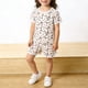 thumbnail image 1 of Conjuntos de blusas y camisas de manga corta y cuello redondo para niños y niñas, moda informal, manga corta, cuello redondo, pantalones cortos estampados con botones, vestido de poliéster para niños, 1 of 8
