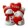 thumbnail image 1 of 2026 Christmas Snowman 2D Acrylic Car Rearview Mirror Pendant Decoration, 1 of 3