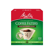 Melitta #4 Natural Brown Cone Coffee Filters, 100 Ct