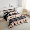 thumbnail image 3 of Manfei Happy Camping Bedding Comforter Set,Rustic Hunting Twin Comforter Sets,Rustic Farmhouse Cabin Bedding Set For Boys Teens,Microfiber Bedroom Decor Reversible,2-Piece, 3 of 8
