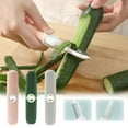 thumbnail image 1 of Pelador de cuchillos de fruta de doble cabeza de acero inoxidable | Herramienta portátil de cocina multifuncional 2 en 1 | Mango ergonómico | Compacto | Versátil | 1 pieza incluida, 1 of 7