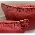 thumbnail image 4 of The HomeCentric Throw Pillow Cover With Zipper Maroon Pillows Cover Solid Color Beaded Cord Pillow Case Pack of 2 14x14 inch (35x35 cm) Pillow Cover Square Velvet Pillows Cover Solid - Maroon Shimmer, 4 of 6