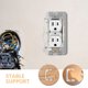 thumbnail image 3 of unbranded 10Ud Espaciadores De Pared Plata Para Solución Rápida Y Duradera De Tomas Eléctricas Flojas, 3 of 8