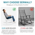 thumbnail image 4 of SERWALL Oversized Outdoor Rocking Chair Set of 2 with Footrest for Adults, HDPE All Weather Patio Rocker for Porch, Garden, Lawn, White, 4 of 5