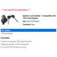 thumbnail image 2 of Ignition Lock Cylinder - Compatible with 1995 Ford Explorer, 2 of 2