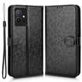 thumbnail image 1 of For Vivo T1 5G/Y75 5G/Y55 5G Foreign Version Polka Dot Pattern Flip Leather Case Black, 1 of 5