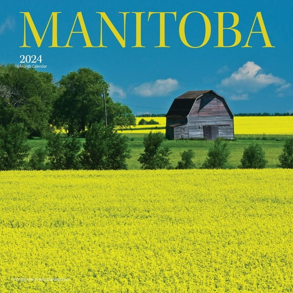 Wyman Publishing Manitoba 2024 30.48x60.96 CM Mur Carré Calendrier, 9781525611513