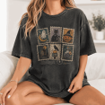 thumbnail image 4 of Lotusprint LLC Halloween Stamps Classic Unisex T-Shirt Comfort, Ghost Cat Pumpkin Graphic Tee, 4 of 5