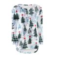 thumbnail image 4 of NMMUED Women Christmas Shirts Fuzzy Tops for Women Xmas Gifts for Women Womens Fall Tops Christmas Vacation Shirt Loose Fitting Tops for Women Christmas Apparel for Women Multi-color M, 4 of 5