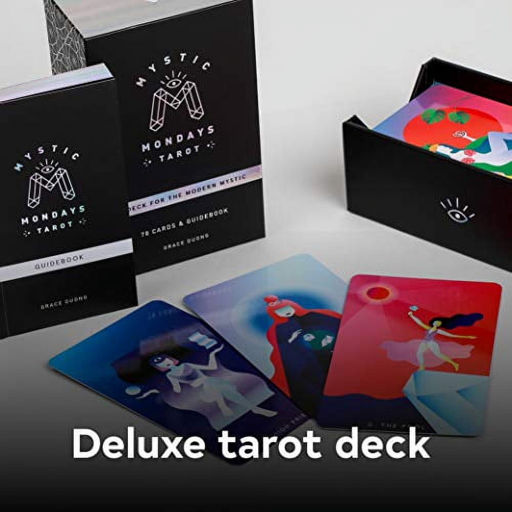 Grace Duong Mystic Mondays Tarot Deck Card Games, Colorful Cards with Holographic Edges, 78 Count