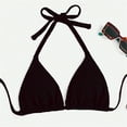thumbnail image 5 of Rigardu Hot Sale!! String Bikini Tops for Women Bathing Suit Swim Tops Triangle Bikini Top Bag Plus Size Beach Bikini Large Backless Swimsuit Top for Women Black Xl, 5 of 7