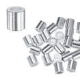 thumbnail image 1 of Uxcell 50-Pack Mangas de Crimpado de Aluminio, 4mm 1/6 Mangas de Cuerda de Alambre de Barril Redondo, 1 of 1