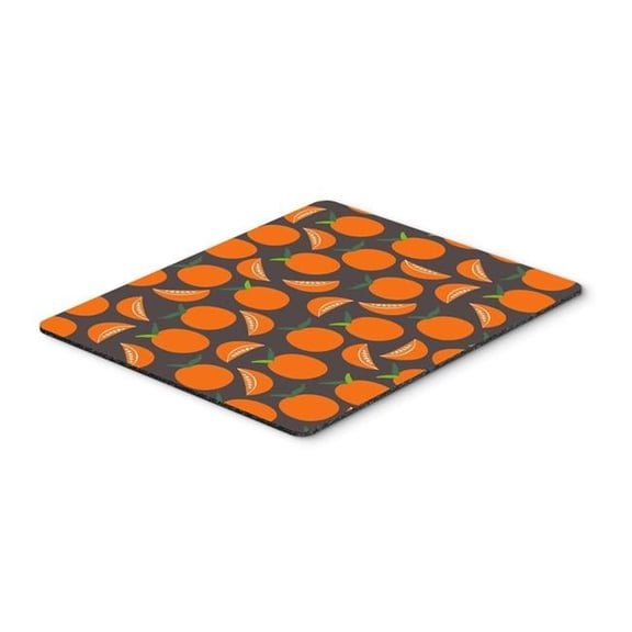 Carolines Treasures  Orange on Grey Mouse Pad - Hot Pad or Trivet
