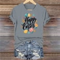 thumbnail image 5 of VBTAPA Easter Shirt for Women Bunny Shirts Cute Rabbit Graphic Tee Christian T-Shirt Easter Eggs Graphic Casual Tee Tops Flash Sales Gray XXXL, 5 of 6