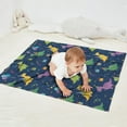 thumbnail image 2 of DarkBlue Cartoon Dinosaurs PartyElements Pattern Blanket,Comfortable Soft Flannel Throw Blanket,All Season,Warm Lightweight Blankets for Sofa Bed Couch Living Room Chair,30"x40", 2 of 4