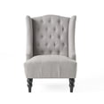 thumbnail image 2 of CLUB CHAIR Wingback Birch Wood Legs Button-tufted Diamond Stitch, 2 of 5