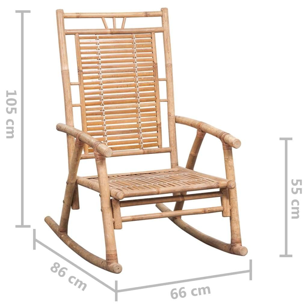 vidaxl rocking chair bamboo