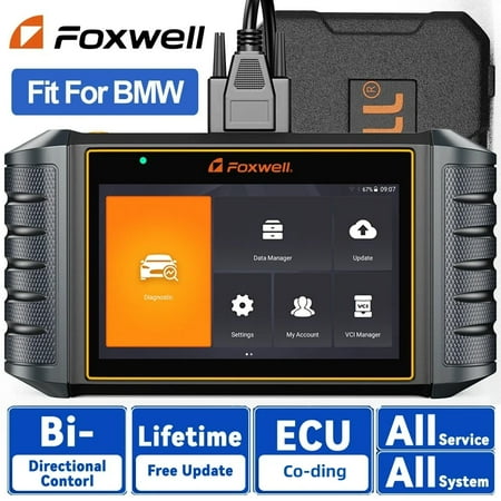 FOXWELL NT710 OBD2 Scanner Automotive Bidirectional Diagnostic Scan Tool All System Scanner ECU Coding All Reset Functions All OBD2 Modes Car OBDII Code Reader,Upgraded of NT510E, 5.5 inch Touchscreen