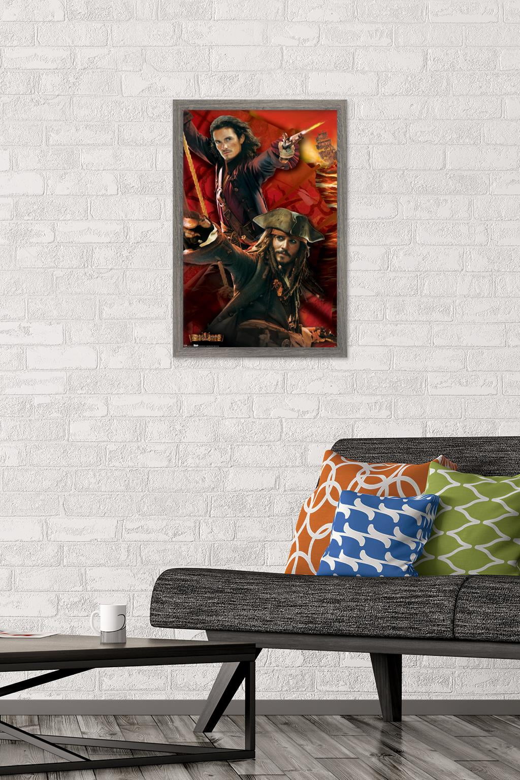 Disney Pirates of the Caribbean: At World's End - Duo Wall Poster, 14.725" x 22.375", Framed