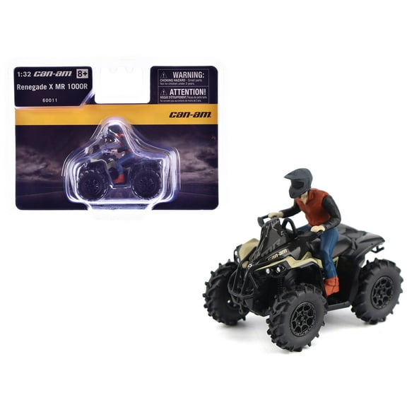 Can-Am Renegade X MR 1000R ATV Desert Tan with Driver Figure 1/32 Diecast Model by BRP Models