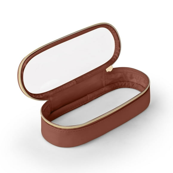 Soporte para brochas de maquillaje Soimeat, transparente, de piel de viaje, impermeable
