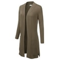 thumbnail image 2 of Doublju Women's Lightweight Long Sleeve Open Front Long Cardigan Sweaters, 2 of 4