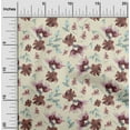 thumbnail image 1 of oneOone Cotton Silk Cream Fabric Flower & Leaves Watercolor Sewing Fabric By The Yard Printed Diy Clothing Sewing Supplies 42 Inch Wide, 1 of 4