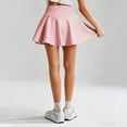 thumbnail image 4 of VNKIDY Girls Kids Solid Color High Waist Flared Athletic Skirt With Built In Shorts For Toddlers Summer Daily Wear Casual Outings Playful Outdoor Activities Trendy Skirt, 4 of 5