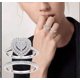 thumbnail image 3 of Anillo de compromiso de dos piezas con forma de corazón de melocotón y diamantes de moda europea y americana para mujer, 3 of 3