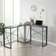 thumbnail image 5 of Escritorio de Oficina Plegable FurnitureR Conner en Forma de L Marron, 5 of 6