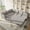 Light Grey, variant on 115.2" L-Shaped Convertible Sleeper Sofa with Pull Out Bed, USB Ports, Side Pocket, Sherpa Fleece Upholstery, Sectional Couch for Living Room, Brown