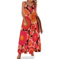 thumbnail image 1 of Vestido sin mangas con estampado de círculos retro rojo Vestido de noche para mujer Vestidos para mujer Vestidos de gala, 1 of 7