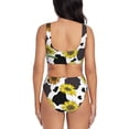thumbnail image 3 of Honeii Sunflowers Country Print Women’s Bikini Set,Two Piece Swimsuit Bathing Suits,Stylish High Elasticity Swimwear for Beach and Pool, 3 of 7