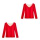 thumbnail image 3 of Sonducket Camisa térmica Ropa interior de invierno Ropa de abrigo Moda Tamaño compacto Lavable Top Lencería larga al tacto DIY Prop Rojo Rojo SG 2piezas, 3 of 6
